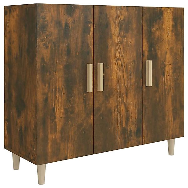 vidaXL Sideboard Räuchereiche 90x34x80 cm Holzwerkstoff 817459 günstig online kaufen