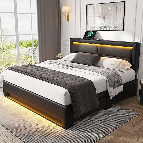 HAUSS SPOLE Polsterbett 160x200cm, mit USB-Anschluss, günstig online kaufen
