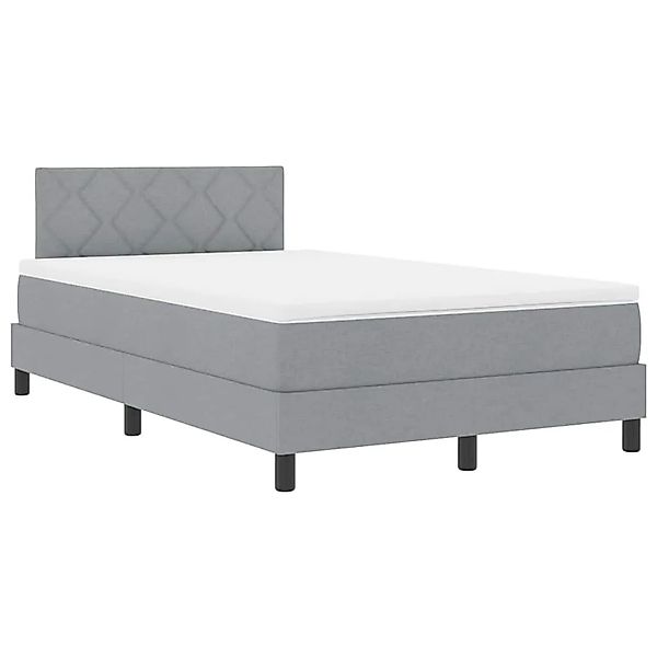 vidaXL Boxspringbett mit Matratze Hellgrau 120 x 190 cm Stoff 3338748 günstig online kaufen