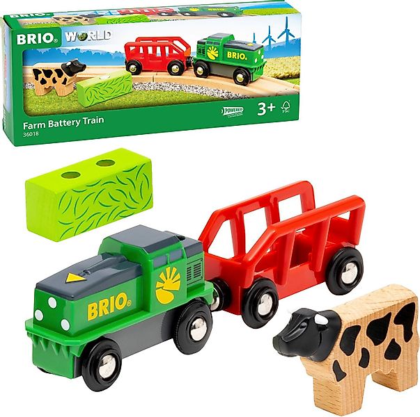 BRIO® Spielzeug-Eisenbahn BRIO® WORLD, Bauernhof Batterie-Zug günstig online kaufen