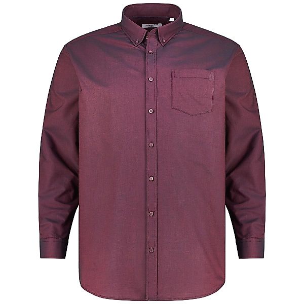 Pfundskerl Freizeithemd aus Baumwolle Farbe dunkelrot Größe: 4XL günstig online kaufen