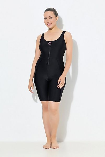 Ulla Popken Badeanzug Badeanzug langes Bein ohne Softcups Zipper günstig online kaufen