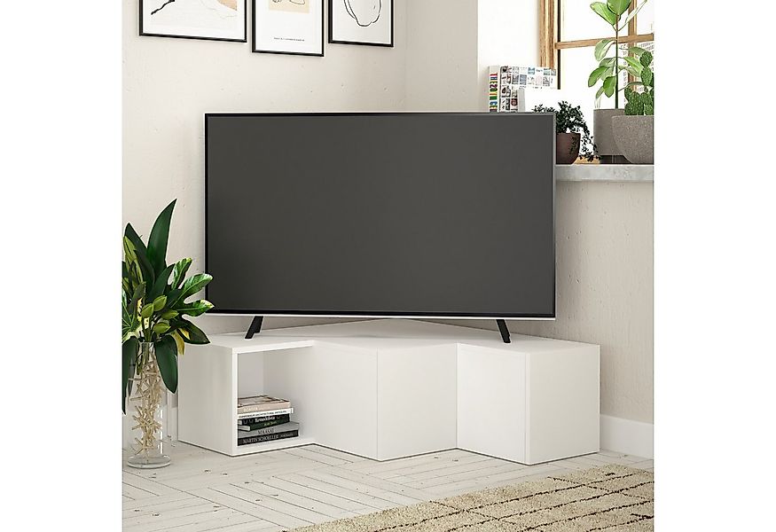 Decortie Schreibtisch Compact, Moderner TV-Ständer TV-Element Mit Wandregal günstig online kaufen