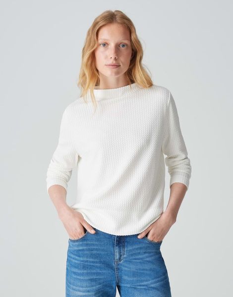 OPUS Langarmshirt Strukturiertes Shirt SUFU Regular günstig online kaufen