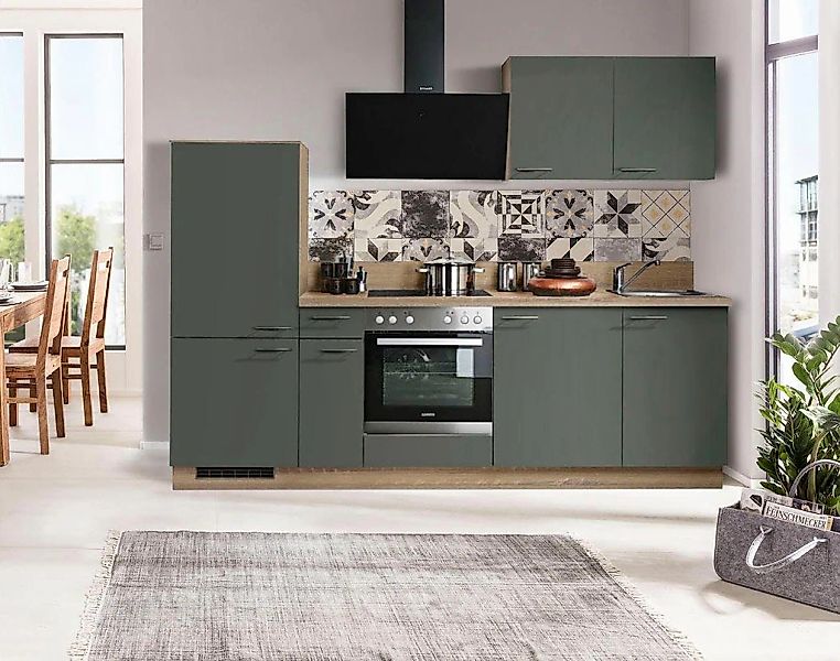 KOCHSTATION Küchenzeile »KS-Scafa, vormontiert, mit höhenverstellbaren Füße günstig online kaufen