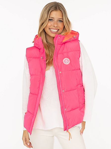 Zwillingsherz Steppweste ""Strandglück"" Kapuze, Eingriffstaschen, Ankermot günstig online kaufen