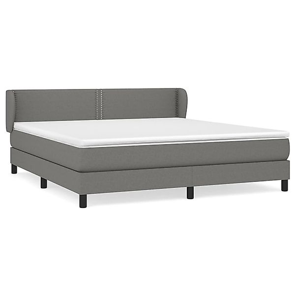vidaXL Boxspringbett mit Matratze Dunkelgrau 160x200 cm Stoff1397980 günstig online kaufen