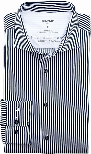 OLYMP Luxor Hemd Streifen Navy - Größe 43 günstig online kaufen