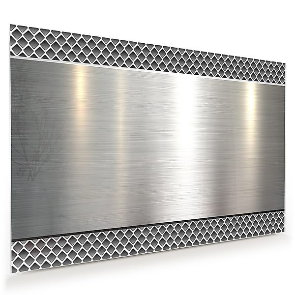 Primedeco Glasbild Wandbild Poliertes Metall mit günstig online kaufen