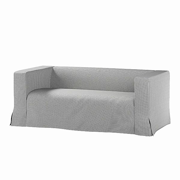 Bezug für Klippan 2-Sitzer Sofa, lang mit Kellerfalte, schwarz-beige, Klipp günstig online kaufen