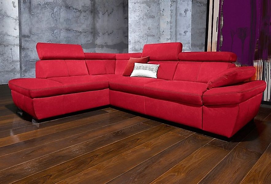 exxpo - sofa fashion Ecksofa »Salerno, Funktionssofa, hoher Sitzkomfort, Br günstig online kaufen