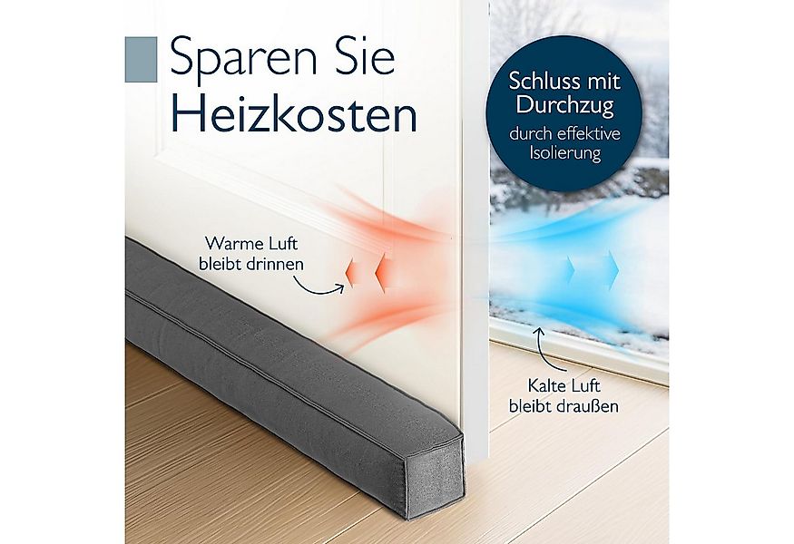 Beautissu Zugluftstopper Zugluftstopper für Türen 80cm Marin, Anthrazit, St günstig online kaufen