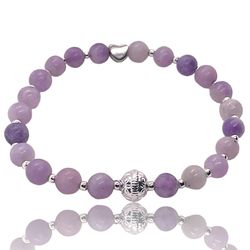 Steinfixx® Perlenarmband Lepidolith Edelsteine mit Silberperlen günstig online kaufen