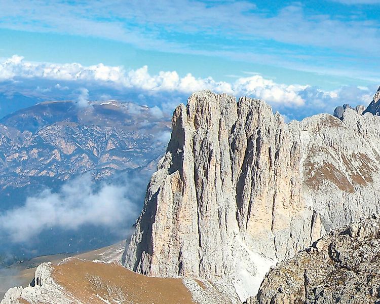 Fototapete "Berggipfel" 4,00x2,50 m / Glattvlies Perlmutt günstig online kaufen