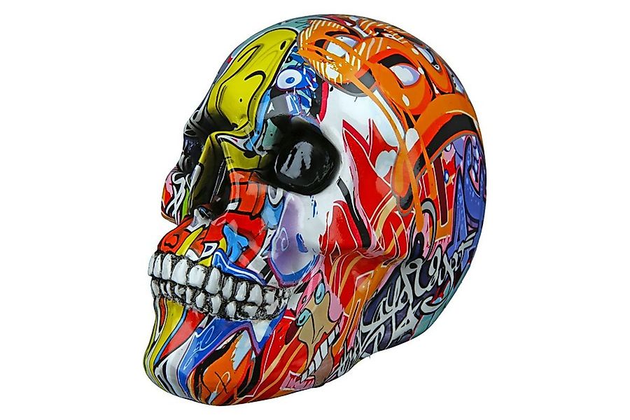 Dekofigur, Totenkopf Street Art Graffiti, Designfigur günstig online kaufen