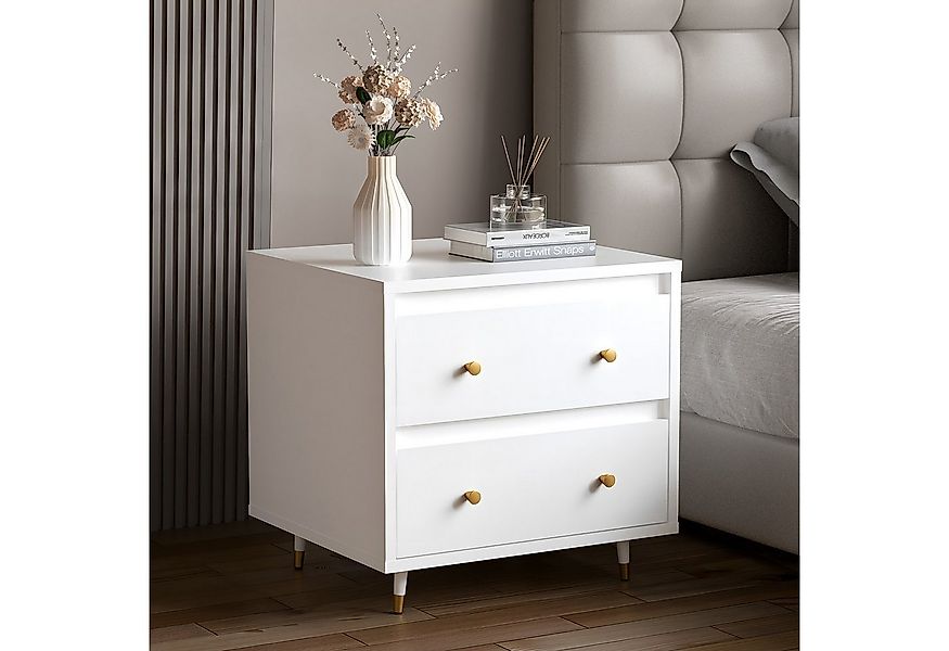 Lexzurn Nachttisch Nachttisch(1-St/2-St), Beistelltisch mit 2 Schubladen (M günstig online kaufen