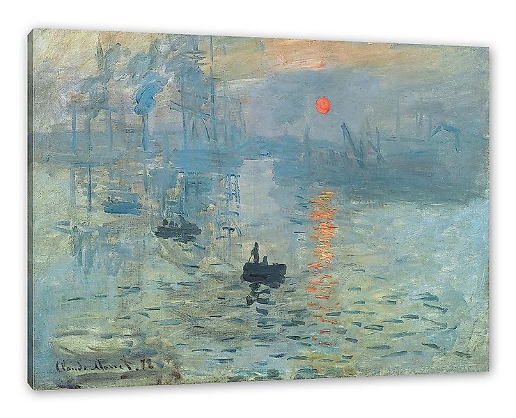 Pixxprint Leinwandbild Claude Monet - Impression Sonnenaufgang, Claude Mone günstig online kaufen