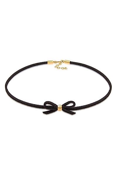 Elli Kette ohne Anhänger Elli Halskette Kropfband Choker Leder Schleife Tra günstig online kaufen