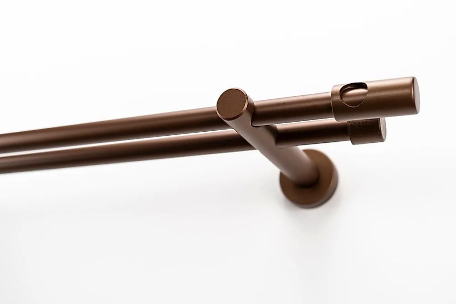 GARESA Gardinenstange "PANDRI" Ø 20 mm 2 läufig-läufig Wunschmaßlänge Vorha günstig online kaufen