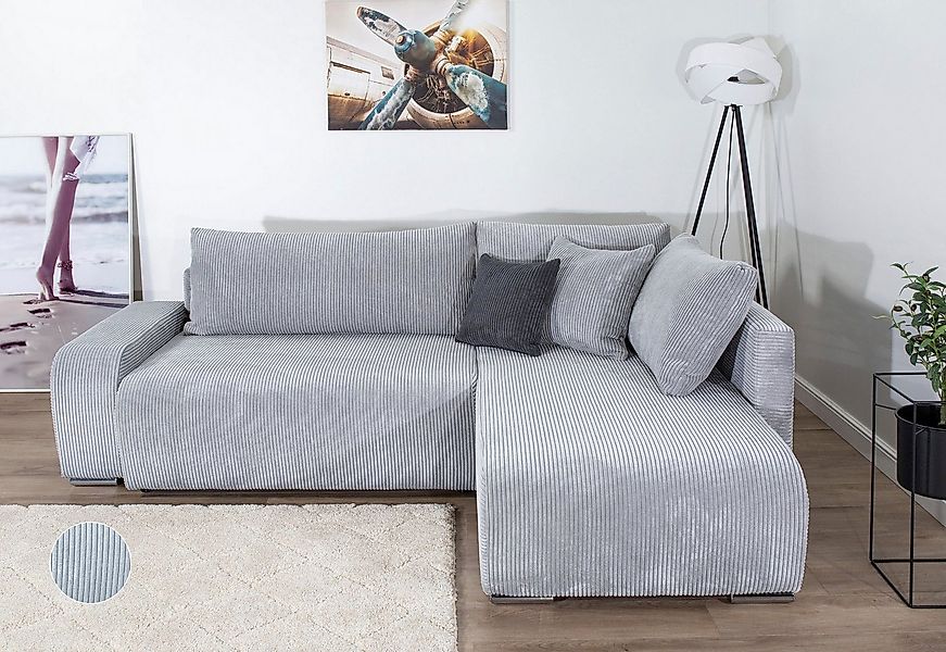 COLLECTION AB Ecksofa Poppy, L-Form, Breite 227 cm mit Schlaffunktion, inkl günstig online kaufen