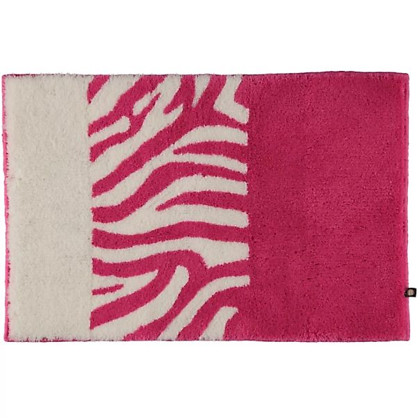 Rhomtuft - Badteppiche Zebra - Farbe: fuchsia/weiss - 1403 - 50x65 cm günstig online kaufen