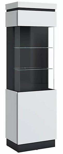 Vitrine CAMPANIA CORV102L von Wojcik  Alpinweiß Anthrazit günstig online kaufen