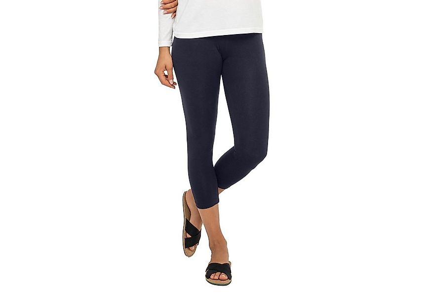 celodoro 3/4-Leggings Damen Leggings (3/4 Capri) Stretch-Jersey Hose aus Ba günstig online kaufen
