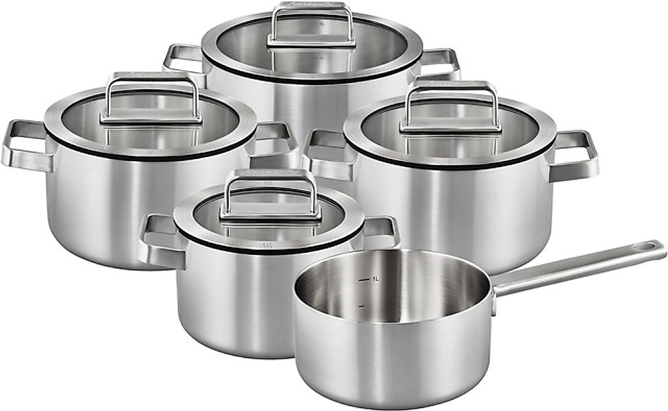 Hanseatic Topf-Set »PREMIUM«, Edelstahl, (Set, 9 tlg., Kochtopf 1x 16 cm / günstig online kaufen
