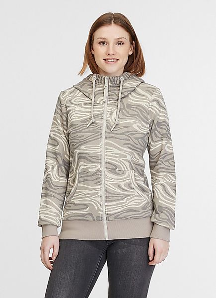 Ragwear Kapuzensweatjacke Damen Neskia Print Zip günstig online kaufen