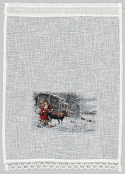 HOSSNER - ART OF HOME DECO Scheibengardine »Weihnachtsmann«, (1 St.), Landh günstig online kaufen