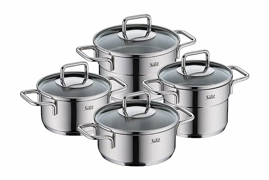 Silit Topf-Set »Extra Cook«, Edelstahl 18/10, (Set, 8 tlg., 4-teiliges Mini günstig online kaufen