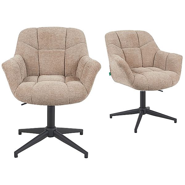 DUBI Möbel Polsterstuhl Mika-Luka 2er-Set, pulverbeschichtet, günstig online kaufen