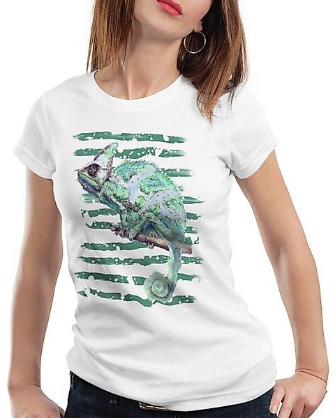 style3 T-Shirt Chamäleon reptil echse farbwechsel günstig online kaufen