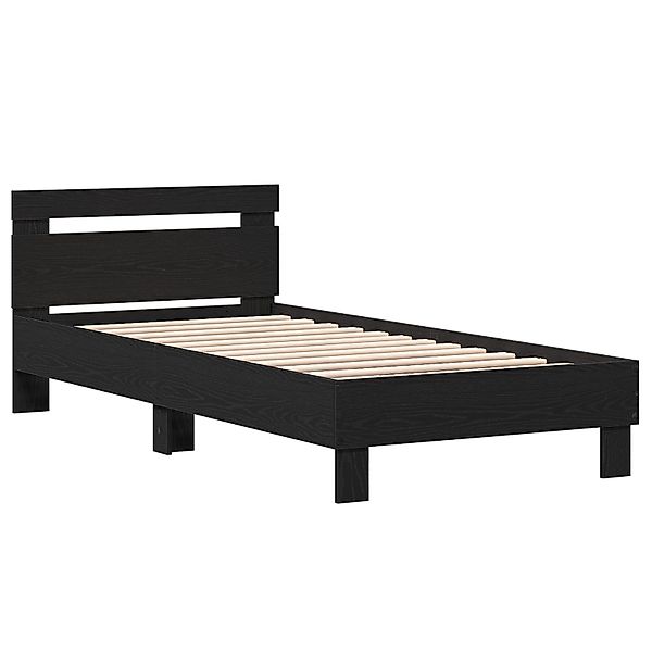 vidaXL Bett Schwarzes Eichenbettgestell – 90 günstig online kaufen