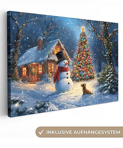 OneMillionCanvasses® Leinwandbild Weihnachtswunder - Winterabend - Farbenfr günstig online kaufen