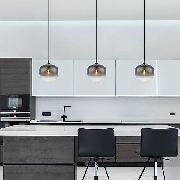 Hängelampe Maxy, Ø 29 cm, rauchgrau, Glas günstig online kaufen