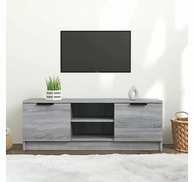 furnicato TV-Schrank Grau Sonoma 102x35x36,5 cm Holzwerkstoff günstig online kaufen