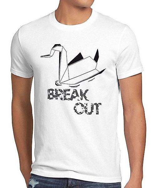 style3 T-Shirt Swan Break Out Schwan Papier origami prison break gefängnis günstig online kaufen