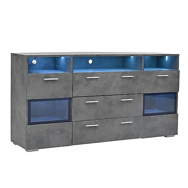 Rutaqian Sideboard mit LED Modernes Stauschrank, günstig online kaufen