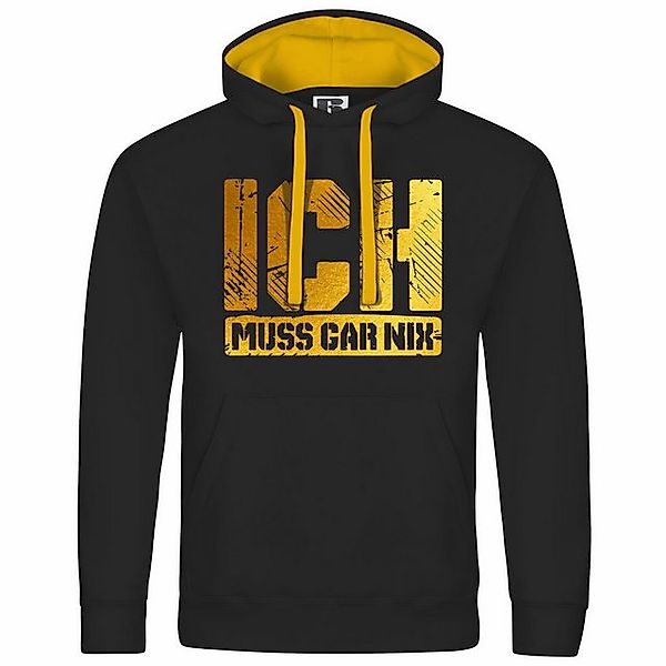 deinshirt Kapuzenpullover Herren Kapuzenpullover Ich muss gar nix gold Mit günstig online kaufen