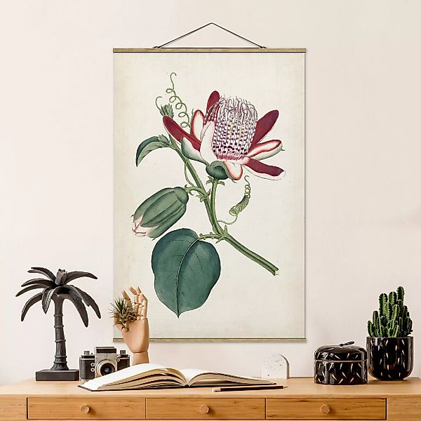 Stoffbild Blumen mit Posterleisten - Hochformat Gartenschönheit IV günstig online kaufen
