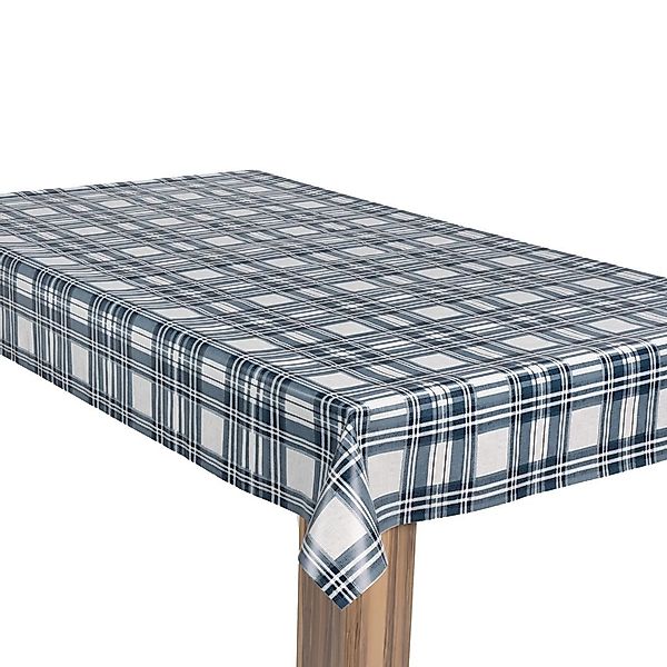 laro Tischdecke Wachstuch-Tischdecke Gartentischdecke Karo Weiß günstig online kaufen