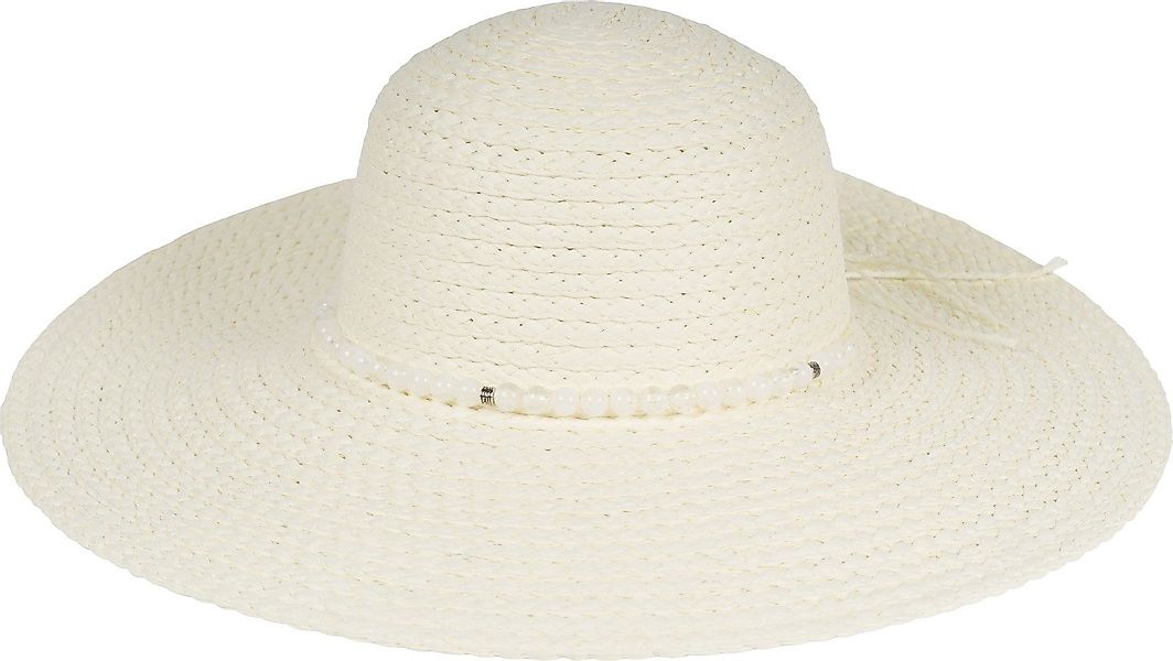 styleBREAKER Sonnenhut Papierstroh Sonnenhut Perlen Hutband günstig online kaufen