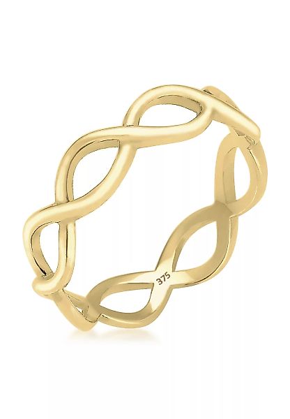 Elli Premium Fingerring "Infinity Trend 375 Gelbgold" günstig online kaufen