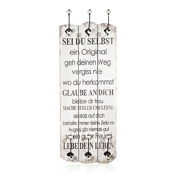 Mucola Wandgarderobe Wandgarderobe 100cm Shabby Garderobenpaneel günstig online kaufen
