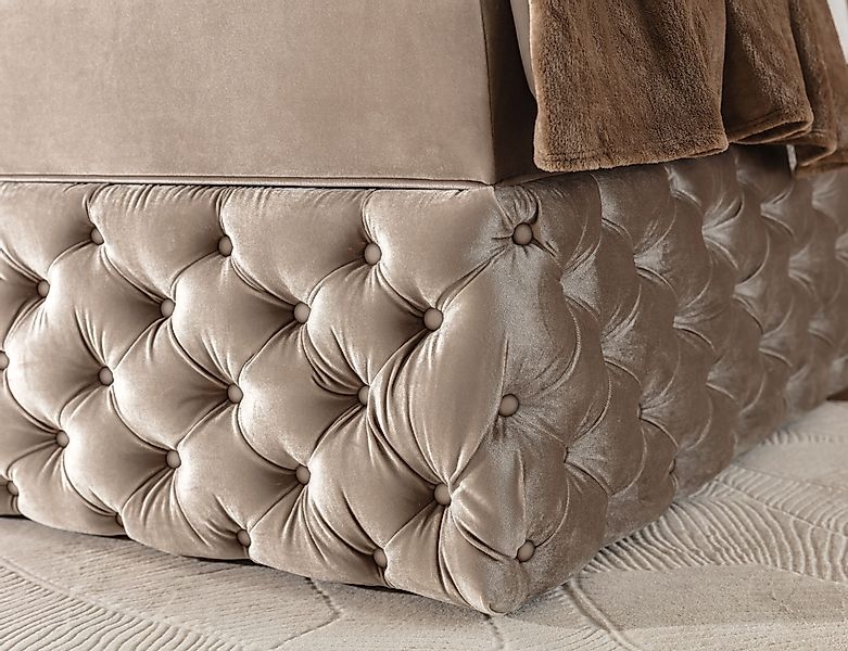 yourhouse24 Boxspringbett Castel (Bonell-Matratze und Topperr), günstig online kaufen