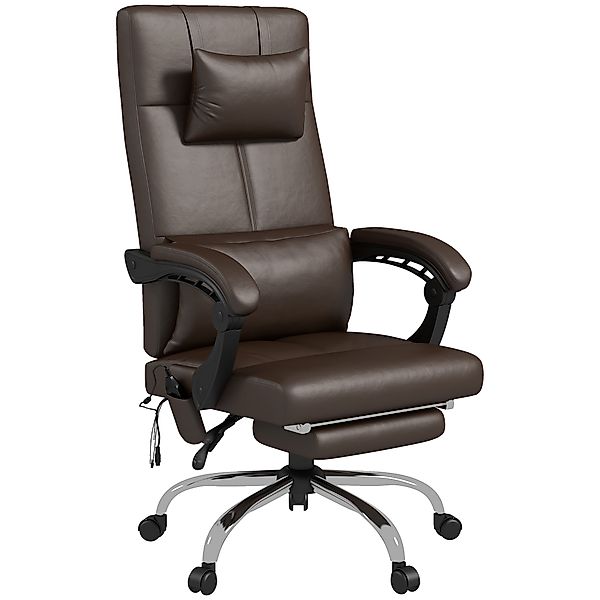 Vinsetto Bürostuhl mit Massagefunktion, Ergonomischer Chefsessel mit Heizun günstig online kaufen