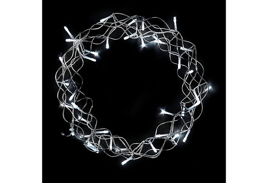 Mojawo Lichtervorhang LED Hängekranz / Tischdekoration Metall Ø30cm kaltwei günstig online kaufen