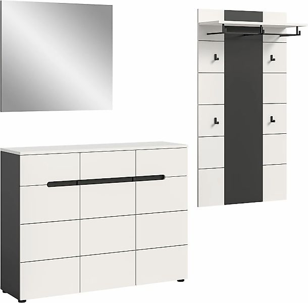 INOSIGN Garderoben-Set, (Set, 3 St.), Rehat, Garderoben-Set 3-tlg., Basalt günstig online kaufen