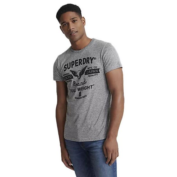 Superdry Mono Biker Kurzarm T-shirt XS Grey Grit günstig online kaufen